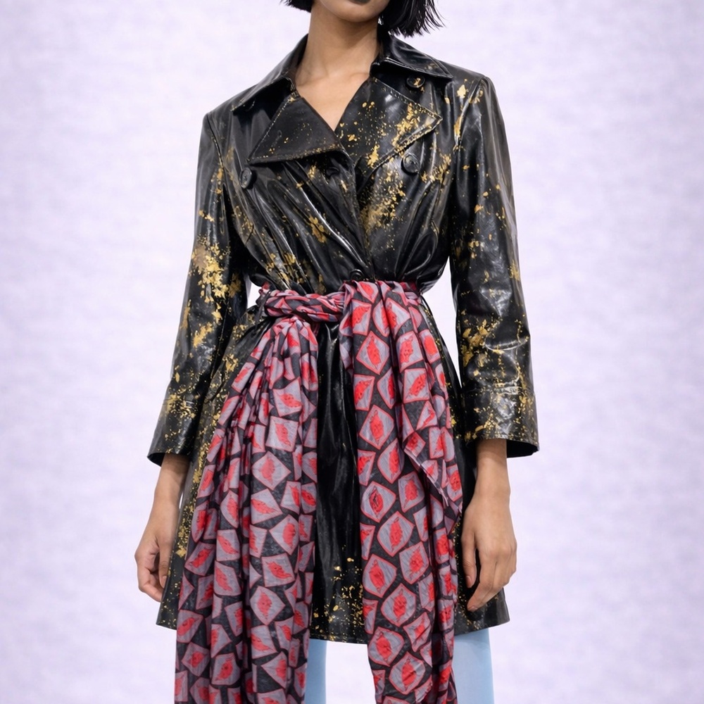 Custom Patent Leather Trench Coat
